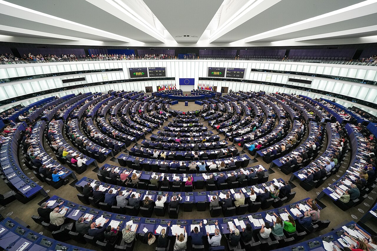 The hemicycle of the European Parliament in Strasbourg